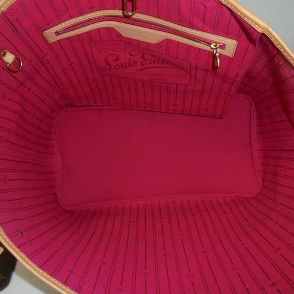 100% Auth Louis Vuitton Neverfull GM MON+ Pouch - Picture 7 of 8